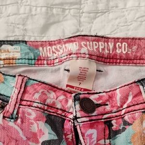 Mossimo Supply Co. Pink Floral Denim Shorts